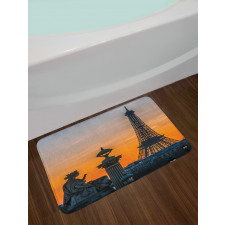 Historic Sunset Sky Scenery Bath Mat