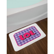 Laugh out Loud Checkered Bath Mat