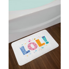 Message Expression Floral Bath Mat