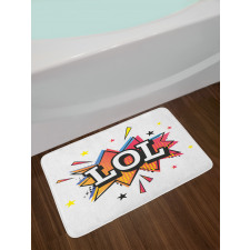 Speech Bubble Colorful Stars Bath Mat