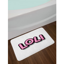 Retro Letters Vintage Pop Art Bath Mat