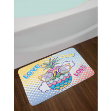 Pineapple Sunglasses Love Cool Bath Mat