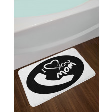 Family Values Theme Phone Bath Mat