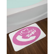 I Love You Baby Message Bath Mat