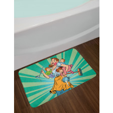 House Chores Kids Pop Art Bath Mat