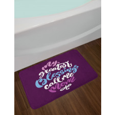 Calligraphic Message Mother Bath Mat