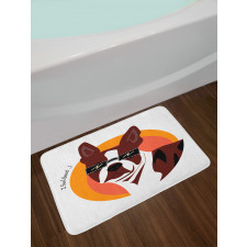 Cool Dog with Sunglasses Bath Mat