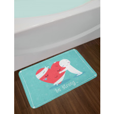 Giving Hug Cheer a Friend Bath Mat