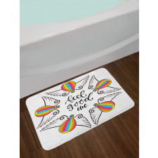 Phrase with the Balloons Bath Mat