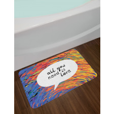 Watercolored Speech Bubble Bath Mat