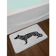 German Shepherd Dog Doodle Bath Mat