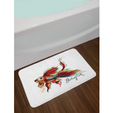 Hand-drawn Engraved Art Bath Mat