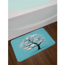 Fish Tree Concept Artwork Bath Mat