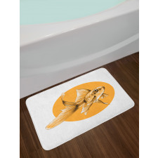 Sketchy Graphic Orange Dot Bath Mat