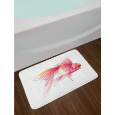 Watercolored Sea Animal Bath Mat