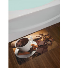 Cup of Hot Chocolate Nuts Bath Mat