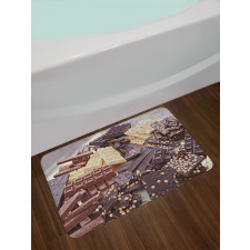 Assorted Chocolate Bars Bath Mat