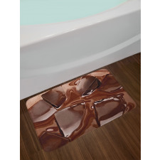 Melting Chocolate Pieces Bath Mat