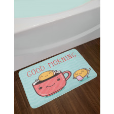 Happy Biscuits in Coffee Bath Mat