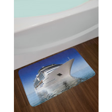 White Ship on the Water Bath Mat