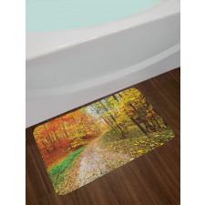 Colorful Autumnal Landscape Bath Mat