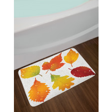 Realistic Dried Leaves Falling Bath Mat