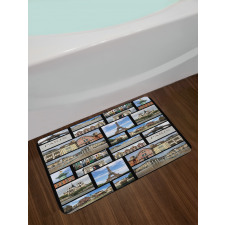 France Iconic Landmarks Photo Bath Mat