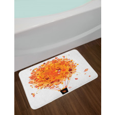 Autumn Concept Air Balloon Bath Mat