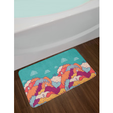 Fall Landscape Swirling Clouds Bath Mat