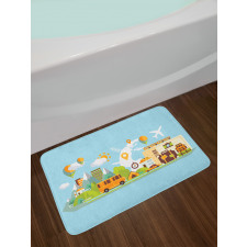 Adventure Vacation Journey Bath Mat