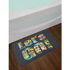 Lets Go Touristic Places Bath Mat