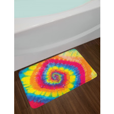 Abstract Colorful Batik Bath Mat