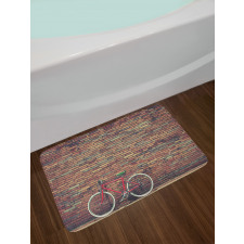 Retro Bicycle Roadside Bath Mat