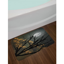 Bare Branches and Full Moon Bath Mat