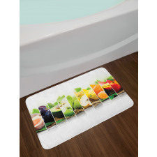 Colorful Juicy Fresh Fruits Bath Mat