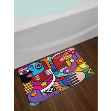 Abstract Complex Shapes Bath Mat