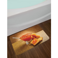 Juicy Apricot Jam and Bread Bath Mat