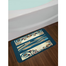 Antique Classic Floral Lines Bath Mat