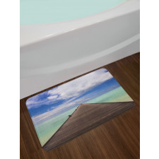 Peaceful View Long Jetty Ocean Bath Mat