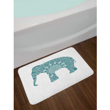 Ethnic Motifs on an Animal Bath Mat