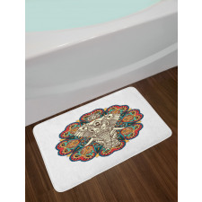 Exotic Vivid Tiled Elephant Bath Mat