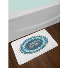 Vivid Glazed Tile Elephant Bath Mat