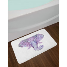 Vivid Elephant and Beads Bath Mat