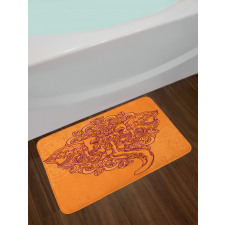 Paisley Ornamental Elephant Bath Mat