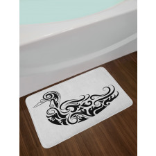 Calligraphic Duck Bath Mat