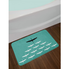 Muster of Birds Silhouettes Bath Mat