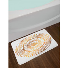 Circular Floral Art Therapy Bath Mat