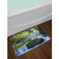 Green Forest and Streaming Bath Mat