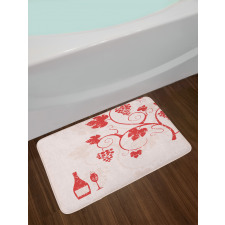 Winery and Fruits on Tree Bath Mat