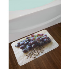 Fruits and Seeds on a Table Bath Mat